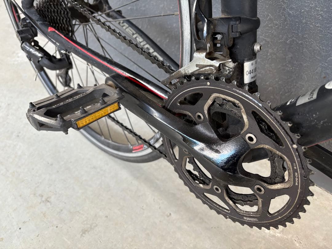 MERIDA ロードバイク ブラック/レッド SCULTURA 400 付属品多