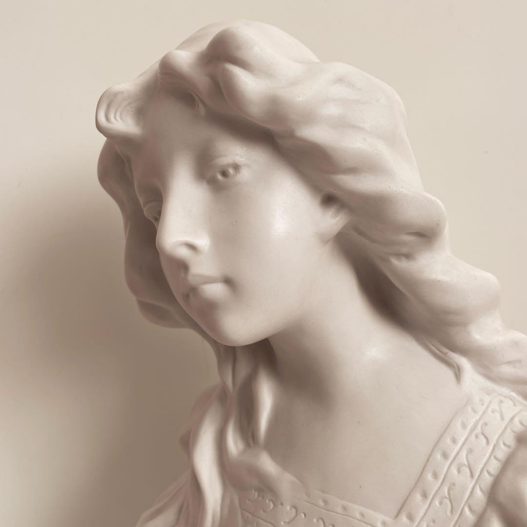 スズランの少女 石膏像 デッサン オブジェ アート 絵画 すずらんを持った少女