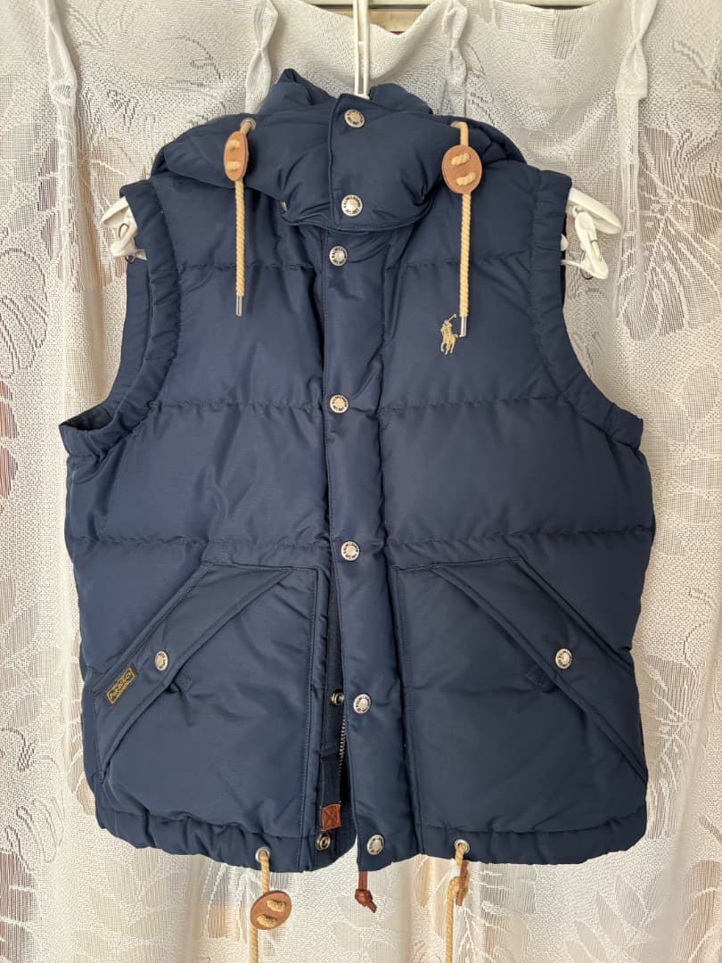 【美品】ポロラルフローレン ダウンベストS フード 2WAY仕様