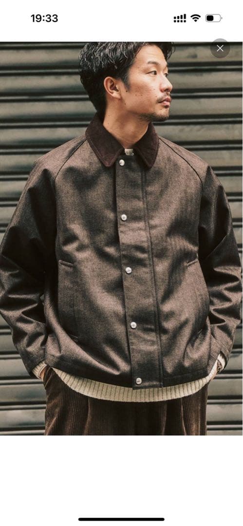 417 EDIFICE 2レイヤーフィルムブルゾン　ブラウン