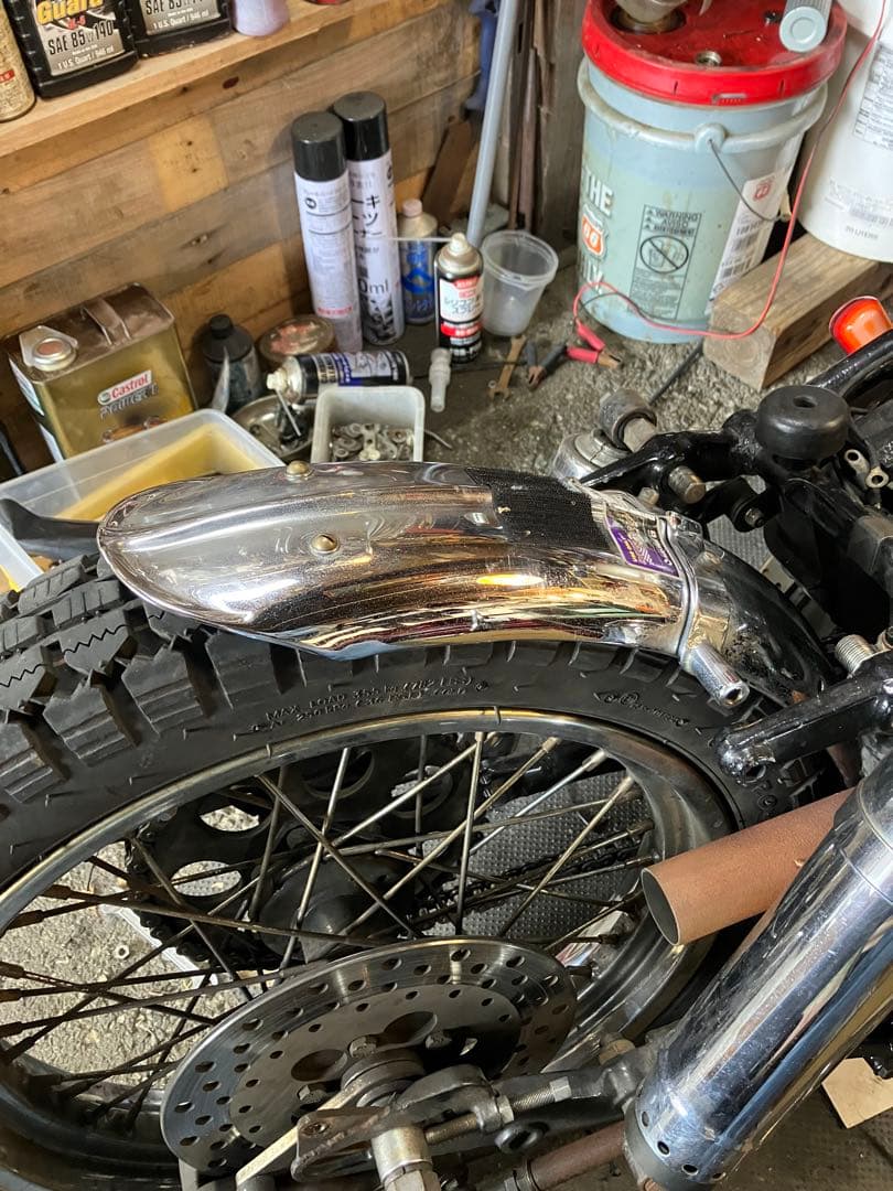 4速フレーム　ワンオフ　シート　フェンダー　ショベルBULL ORIGINAL