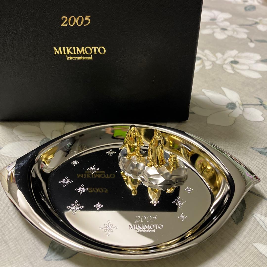 ミキモト 2005 限定 ペンギン 親子 トレー トレイ　パール 真珠 ベビー