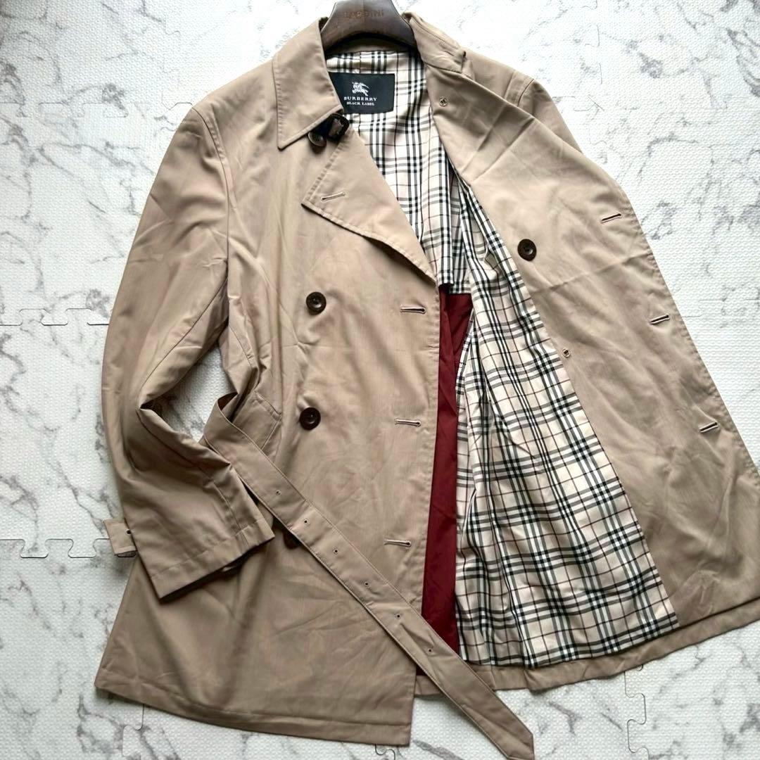 美品✨バーバリーブラックレーベル ノバチェック トレンチコート ベルト付き