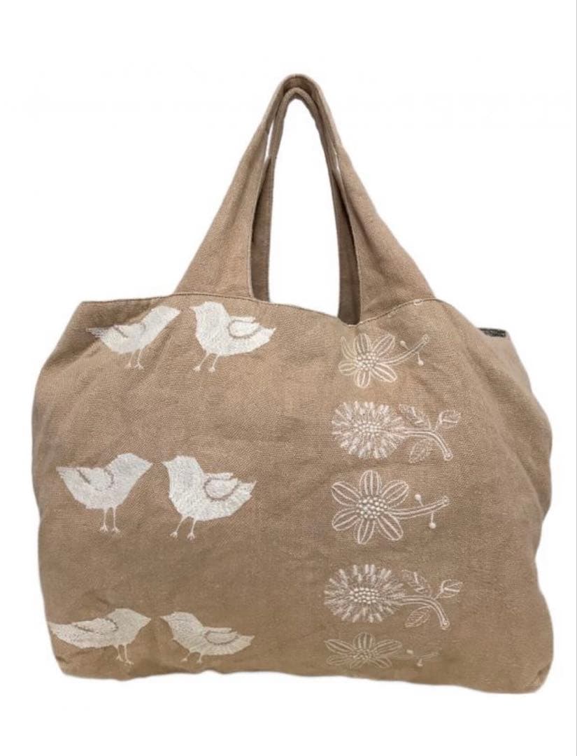 ミナペルホネン　パニーニバッグ　tori-to-hana ベージュ