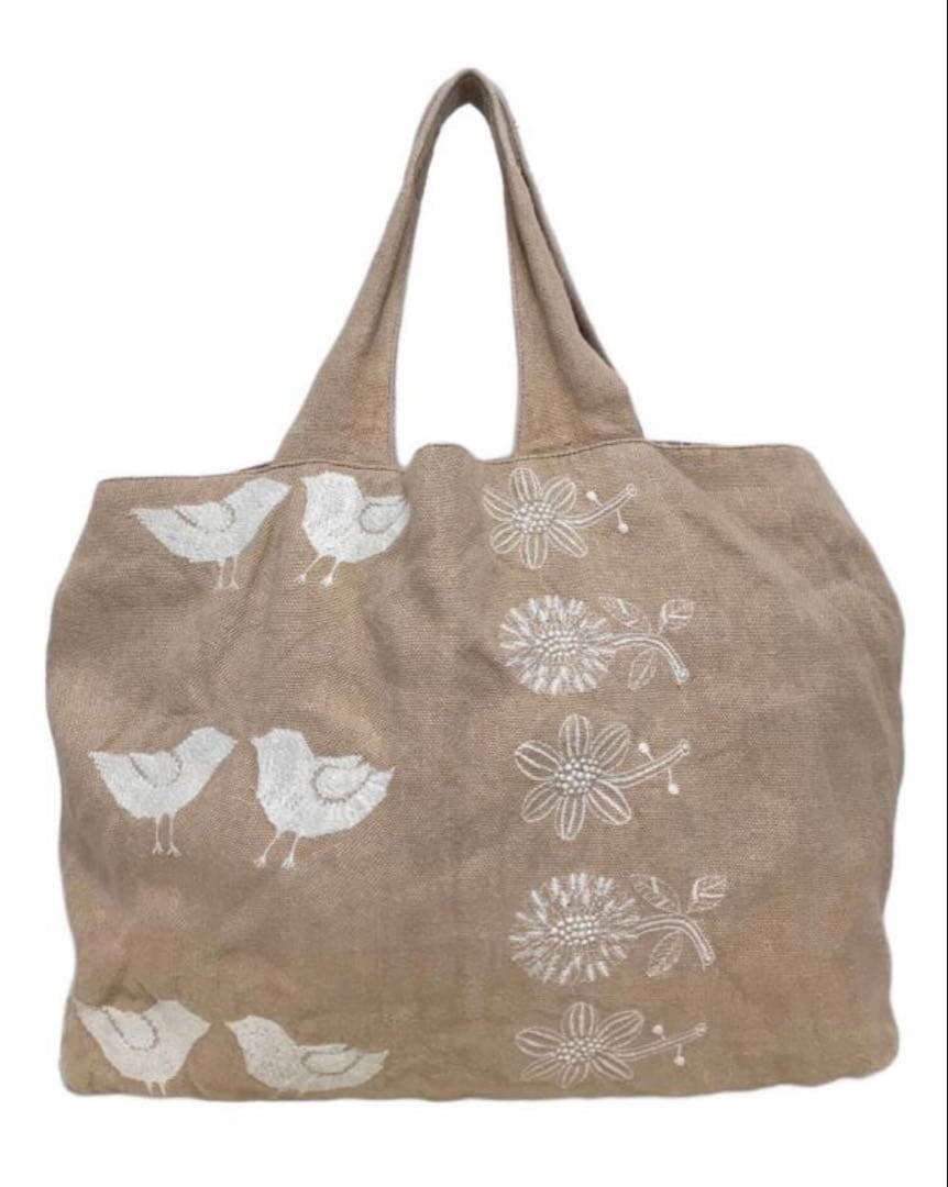 ミナペルホネン　パニーニバッグ　tori-to-hana ベージュ