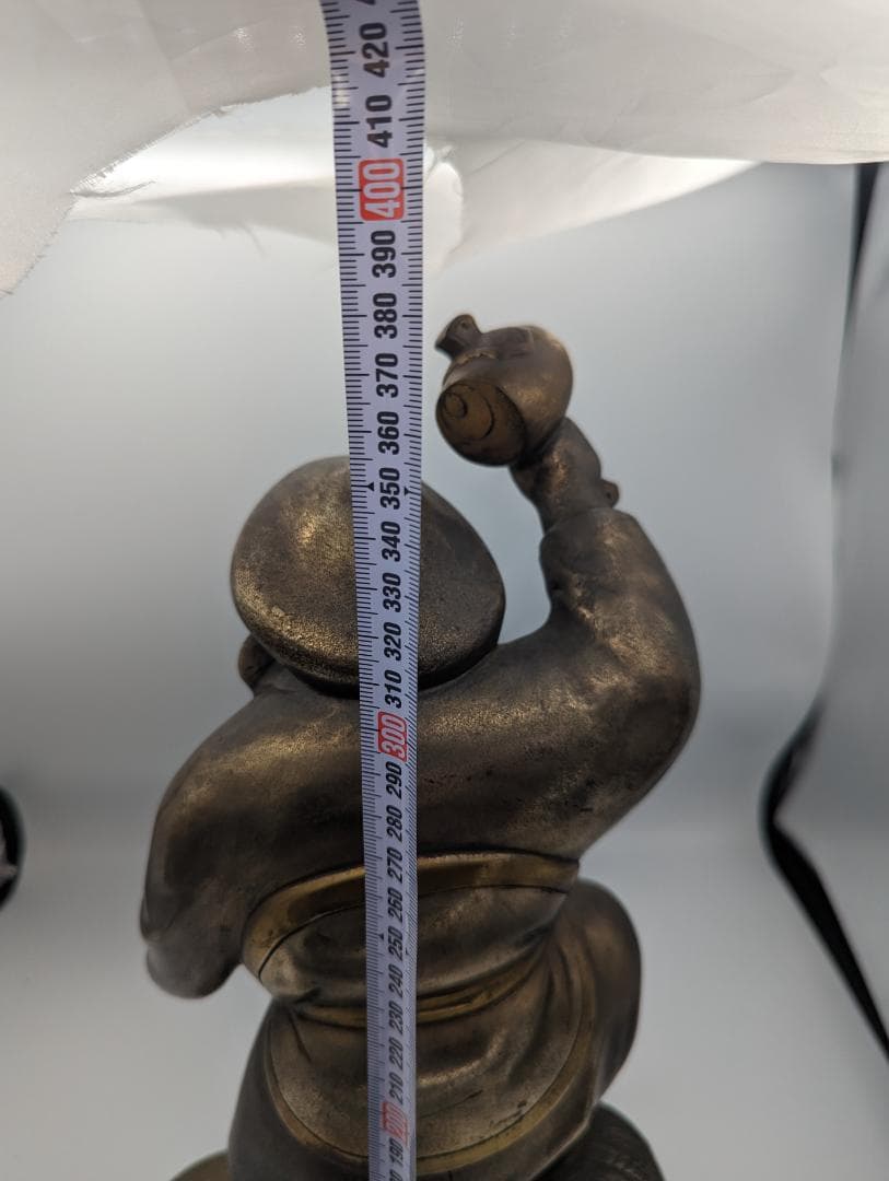 12号 千両大黒　38cm　越井栄山　作　銅製　高岡銅器　骨董品　美術品　大黒天