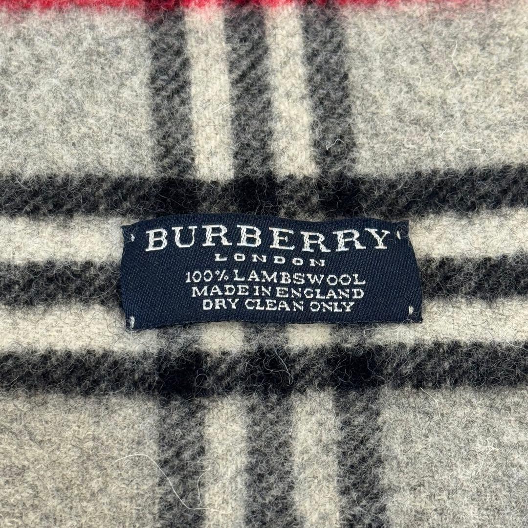 BURBERRY バーバリー マフラー ストール 細長い グレー 130cm