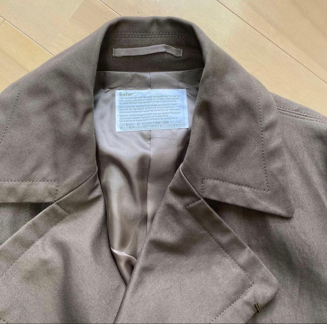 kolor トレンチコート　ブラウン　archive ロングコート