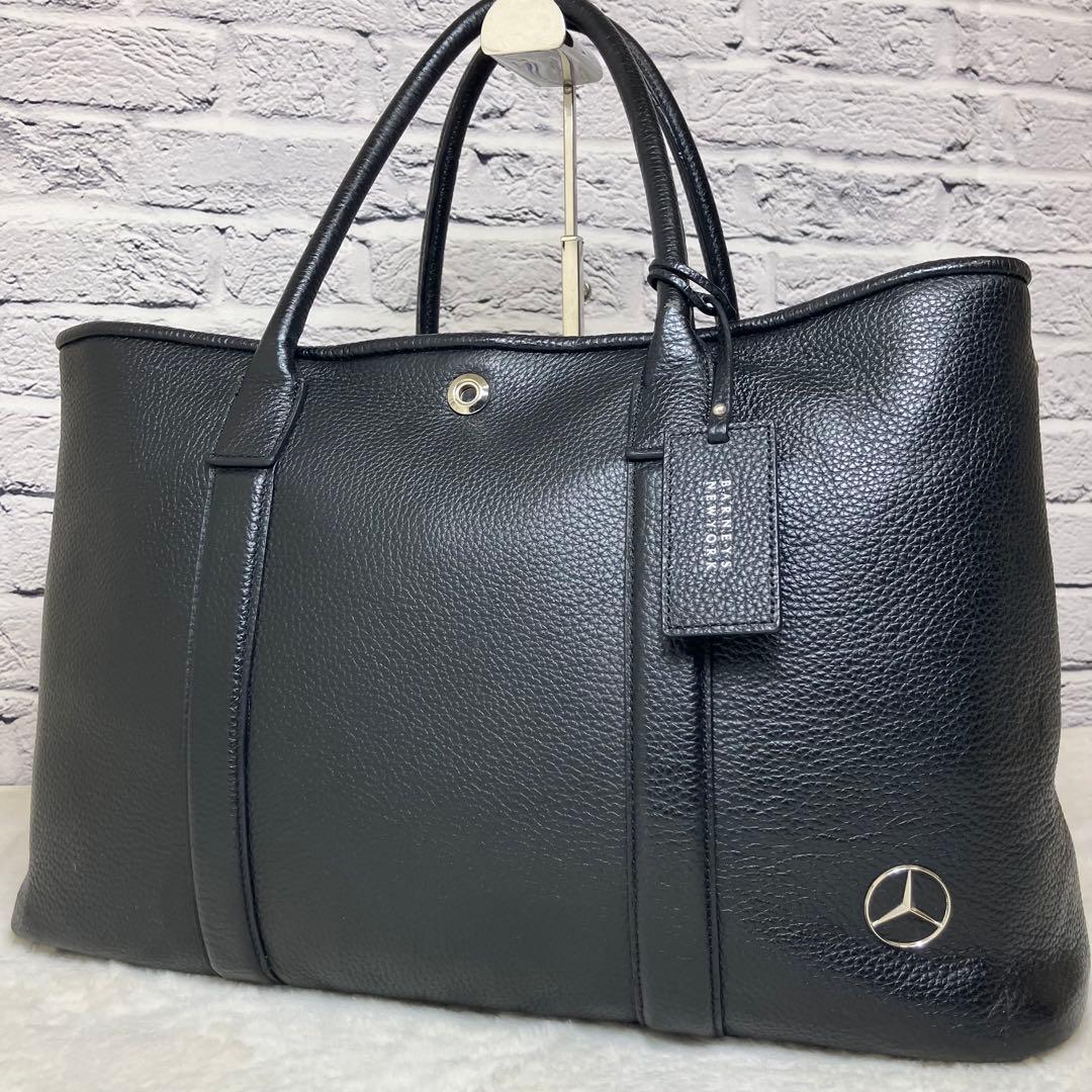 バーニーズニューヨーク✨メルセデスベンツ 別注 A4 本革 トートバッグ 黒
