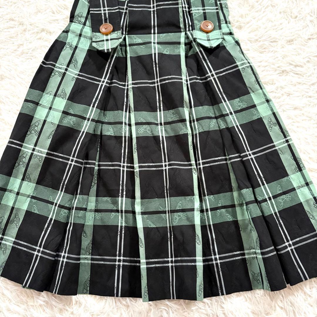 美品✨️ヴィヴィアンウエストウッド　 ジャンパースカート　オーブ柄　チェック　0