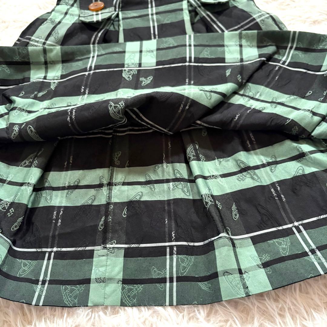 美品✨️ヴィヴィアンウエストウッド　 ジャンパースカート　オーブ柄　チェック　0