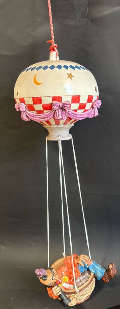 アンティーク 気球 ピエロ AERIAL CLOWNS 陶器 インテリア レトロ
