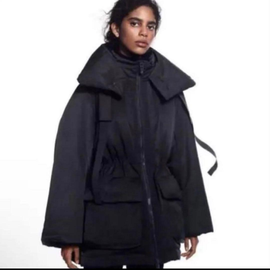 未使用級　ユニクロ　プラスジェイ　ハイブリッドダウンショートコート　XL 黒