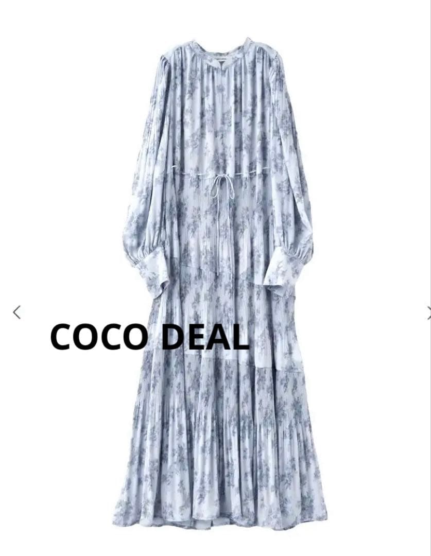 COCO DEAL 紗絵さんコラボ☀︎フラワープリントプリーツティアードワンピース