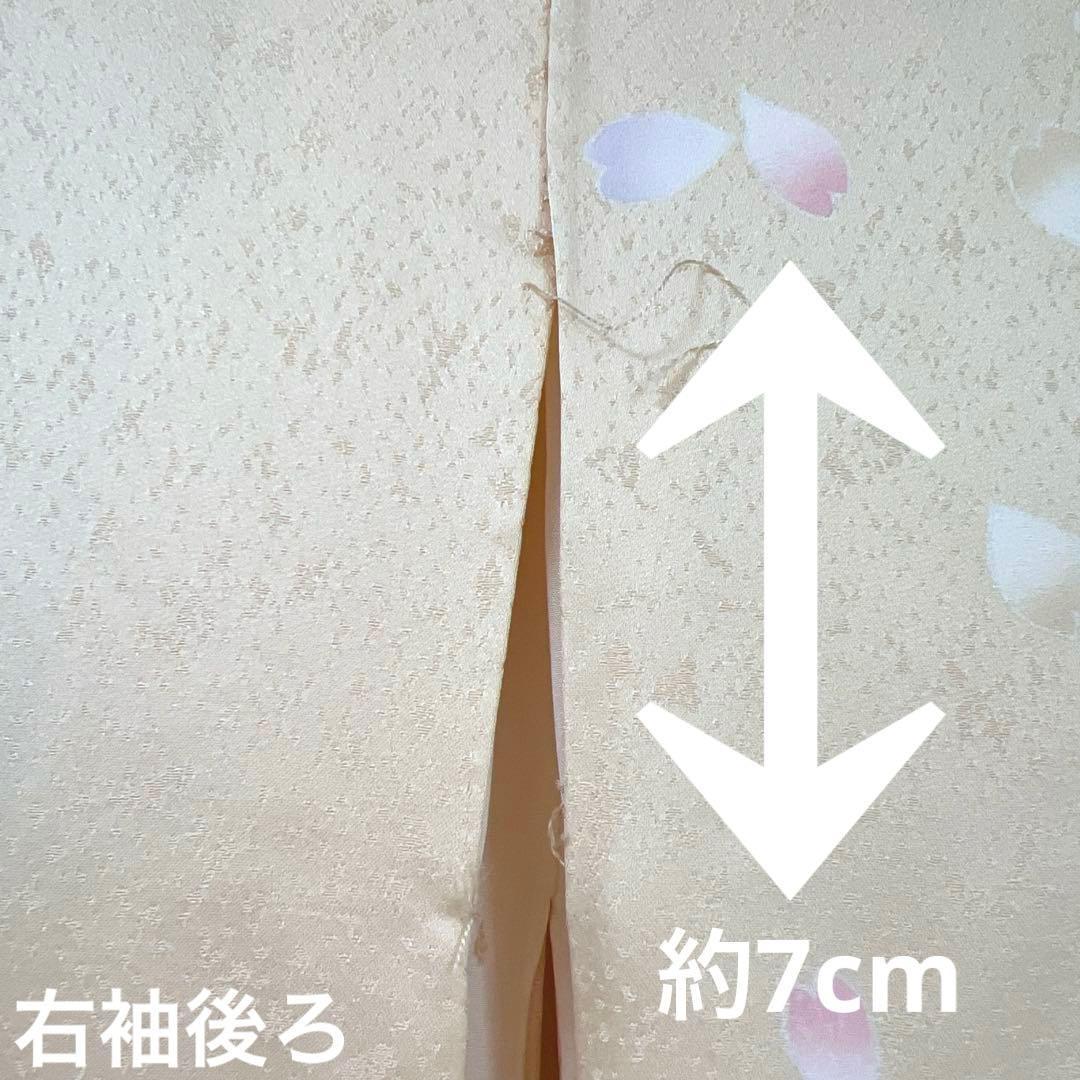 486 振袖フルセット 正絹 渋桃 クリーム 金彩 駒刺繍 暈し染め 長身さん