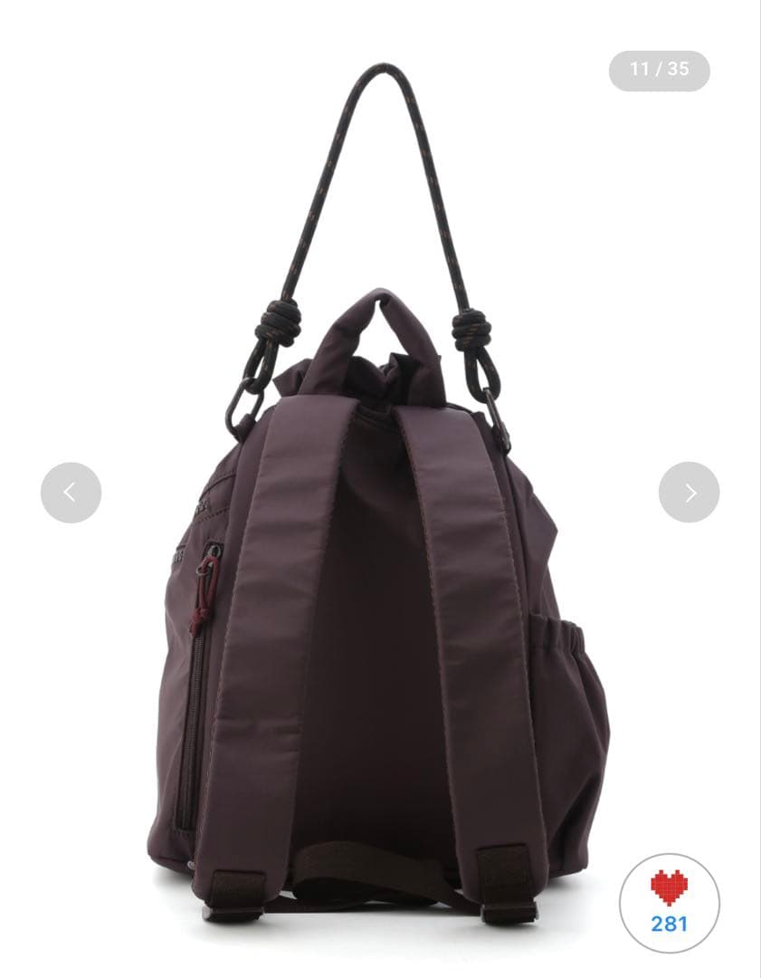 新品　タグ付25A/W 撥水 emmiロゴマルチバックパック