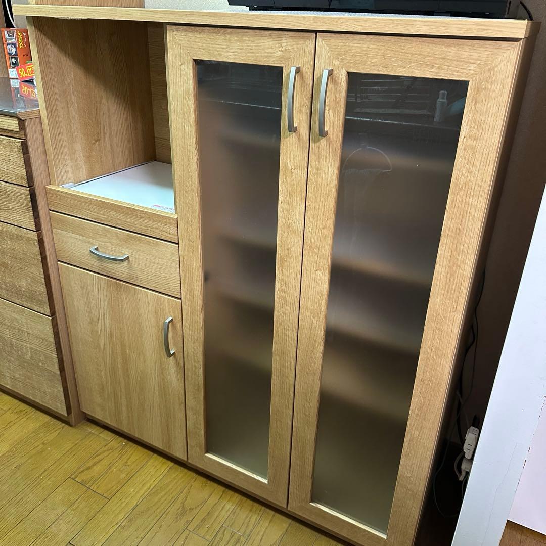 レンジボード 食器棚 コパン 幅100 【送料込】100MRB LBR