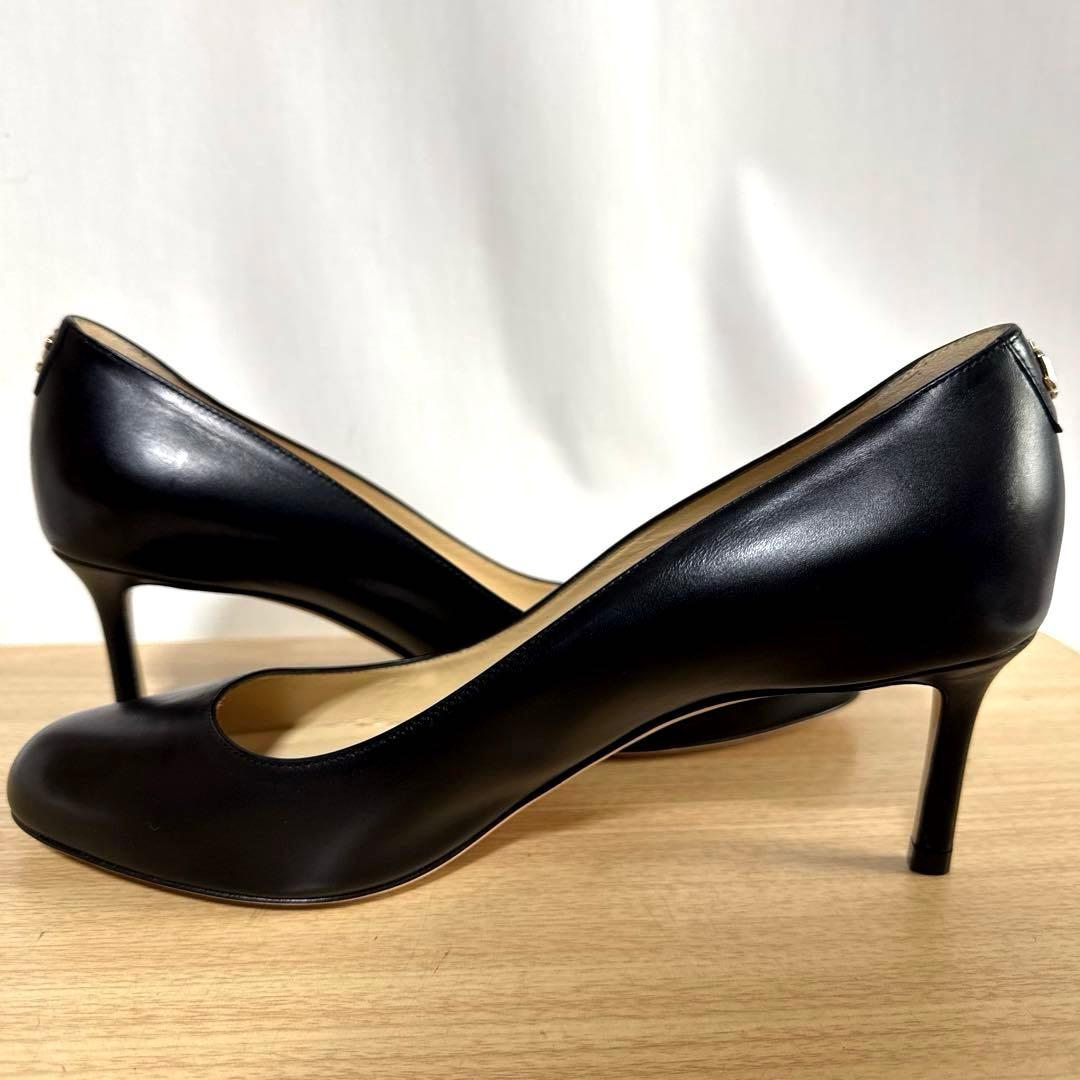 【未使用】JIMMY CHOOジミーチュウ　レザーパンプス　ブラックJCロゴ
