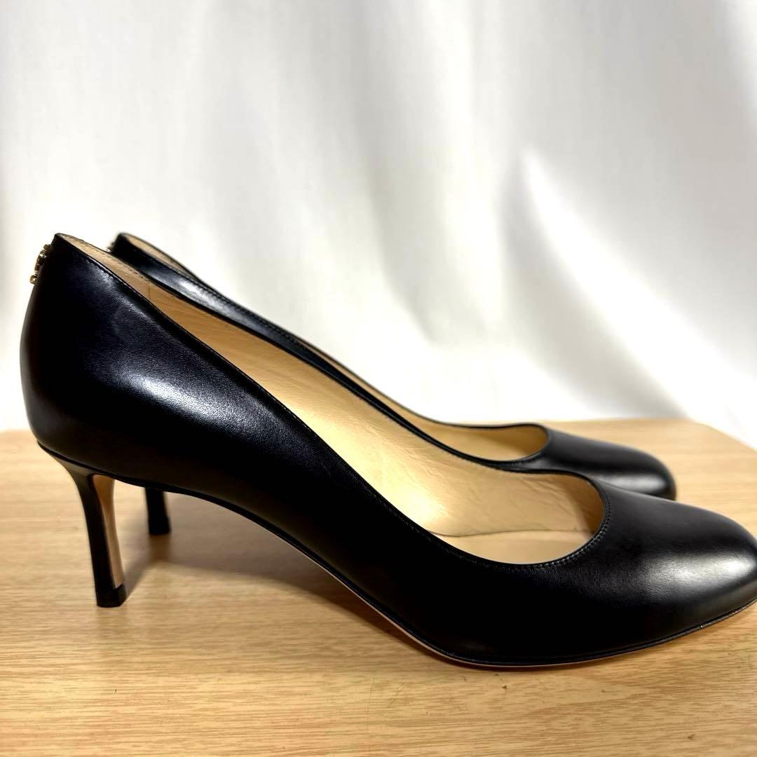 【未使用】JIMMY CHOOジミーチュウ　レザーパンプス　ブラックJCロゴ