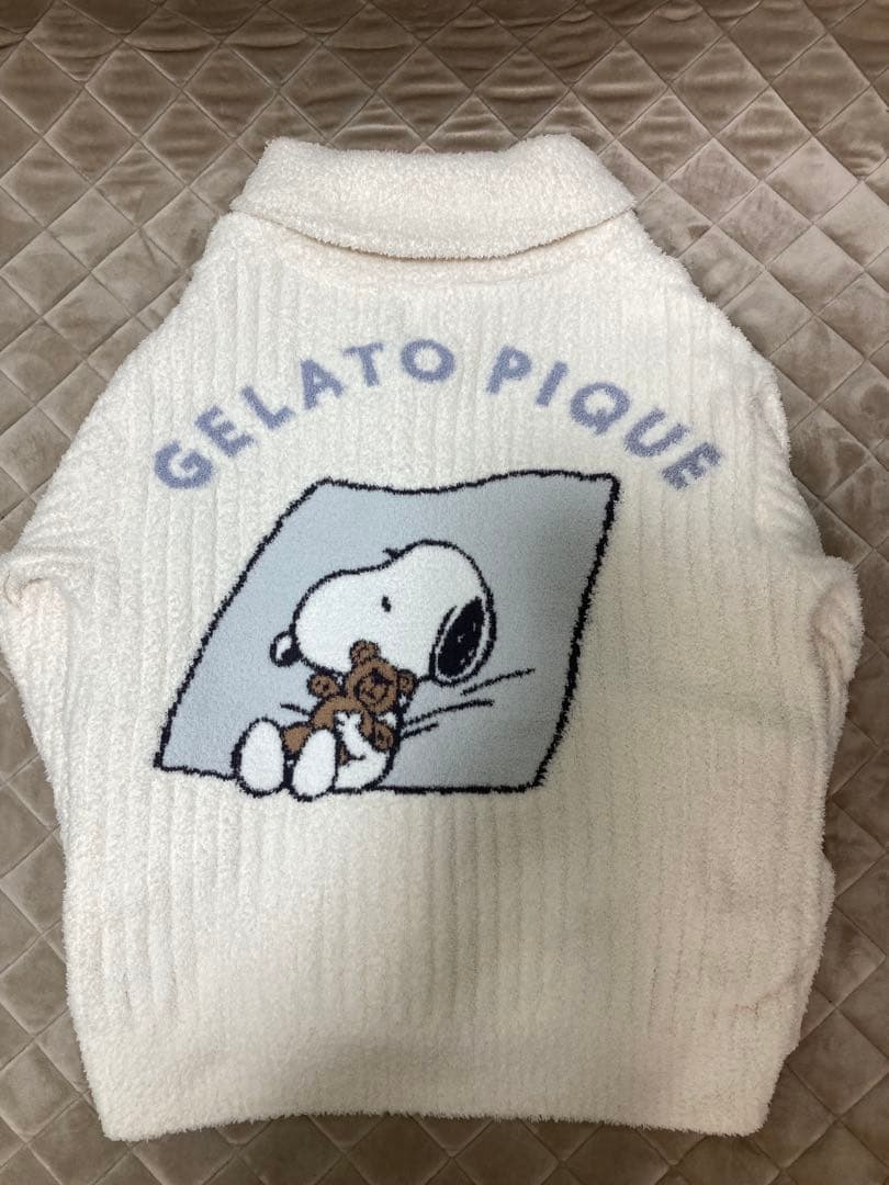 GELATO PIQUE SNOOPY×BEARジャガードショールカーディガン