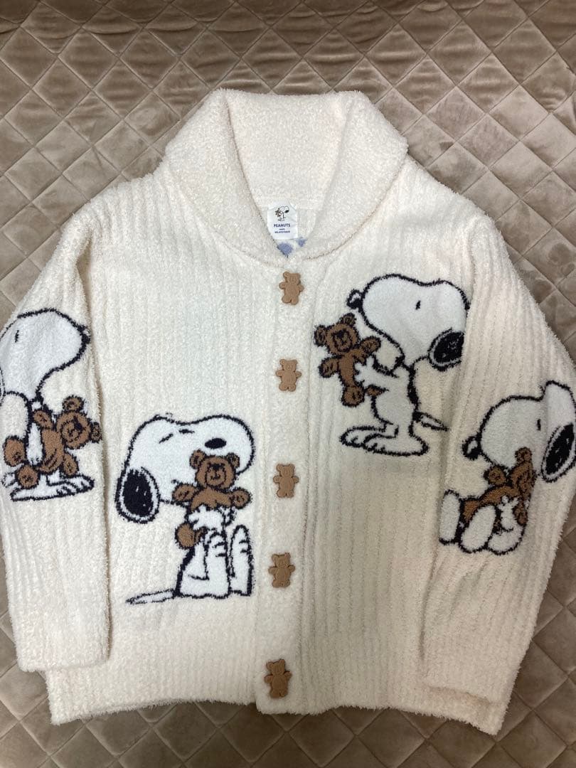 GELATO PIQUE SNOOPY×BEARジャガードショールカーディガン