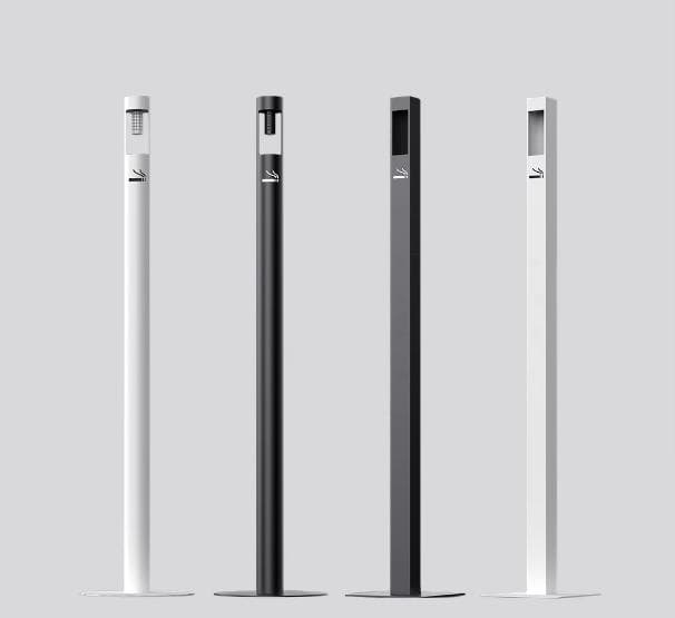 ☆値下げ、訳あり☆ オシャレ！スタンド 灰皿　丸型　ホワイト