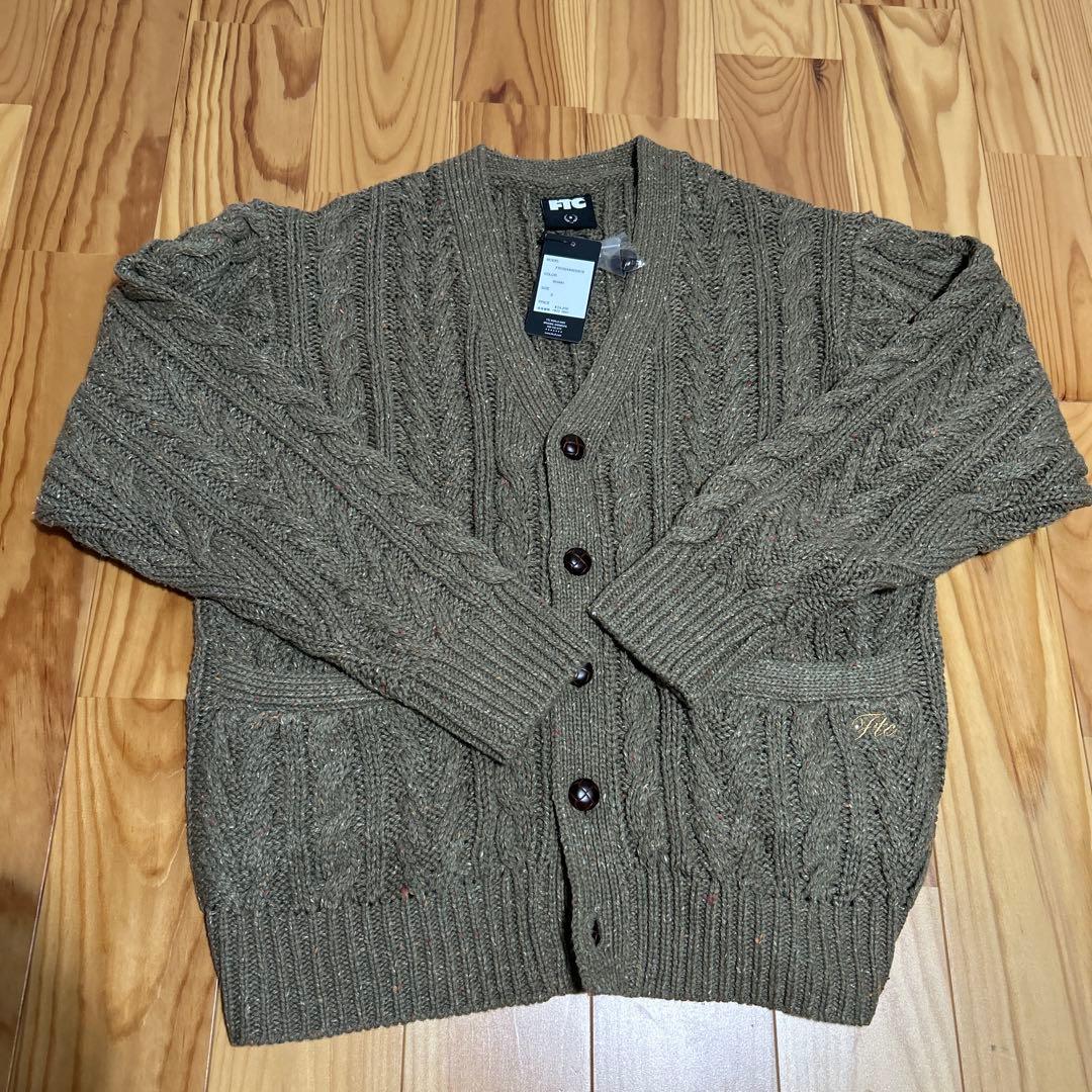 新品未使用　FTC カーディガン　カーキブラウン　ニット