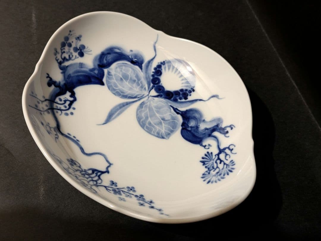 【極美品】Meissen マイセン ブルーオーキッド オーバルディッシュ【中古】