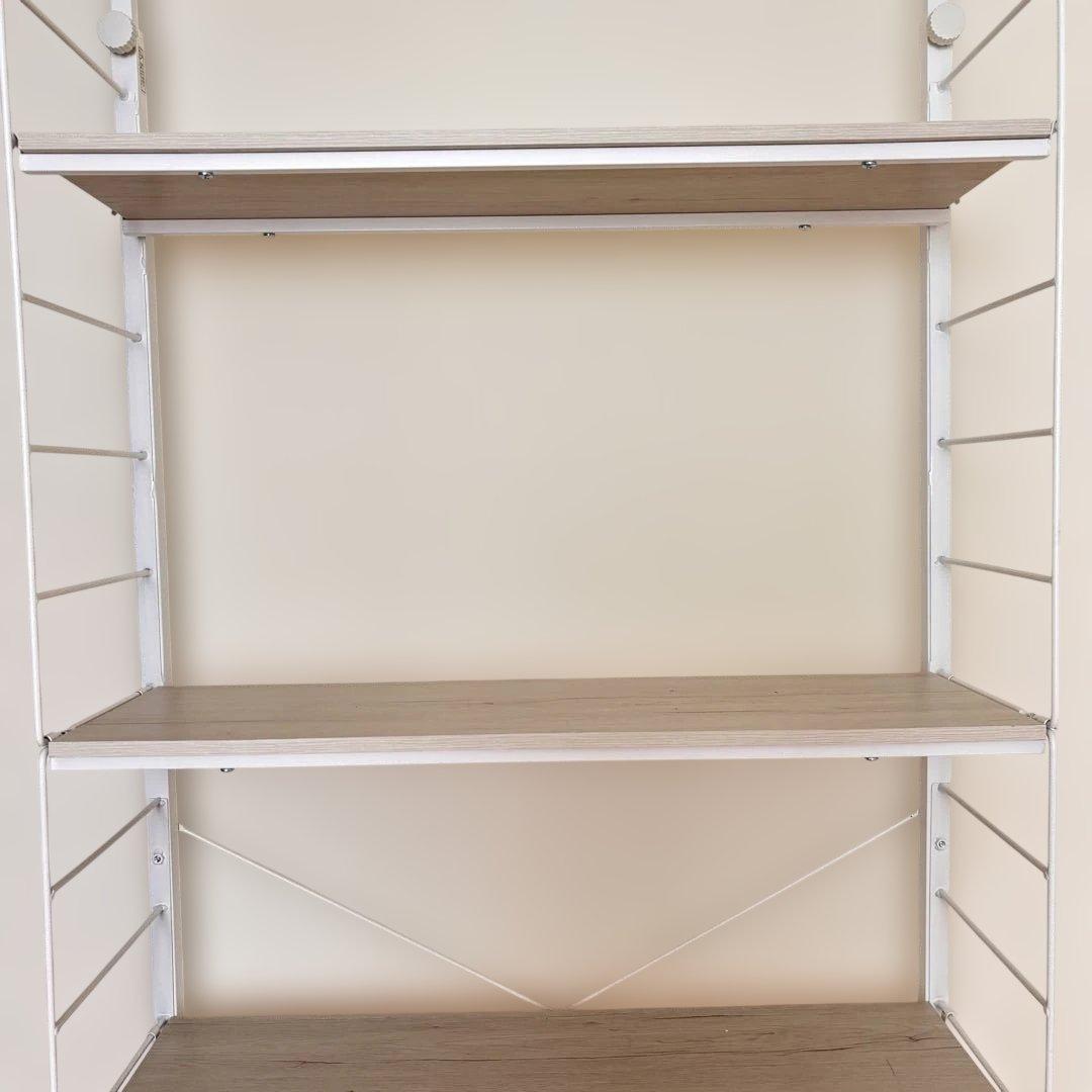 【匿名配送】つっぱり壁面収納Nポルダ ホワイト 棚板 5枚 レギュラー