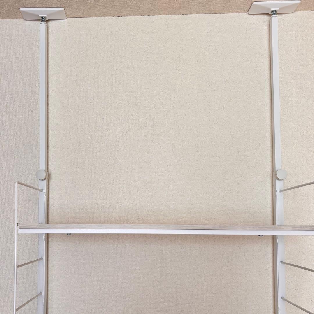 【匿名配送】つっぱり壁面収納Nポルダ ホワイト 棚板 5枚 レギュラー