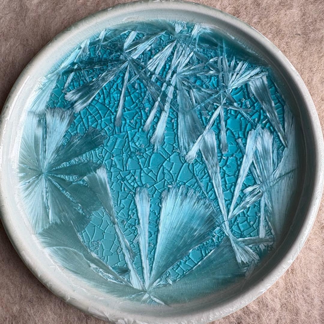 フランス作家 Jean Pierre Kohut 結晶釉 プレート