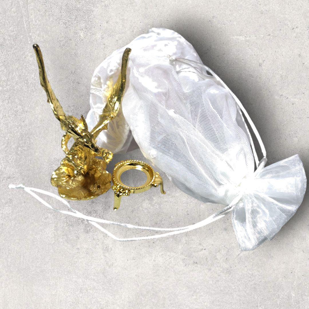 ローズクォーツ 丸玉 直径6.5cm 天然石 置物 ドラゴン台座 癒し