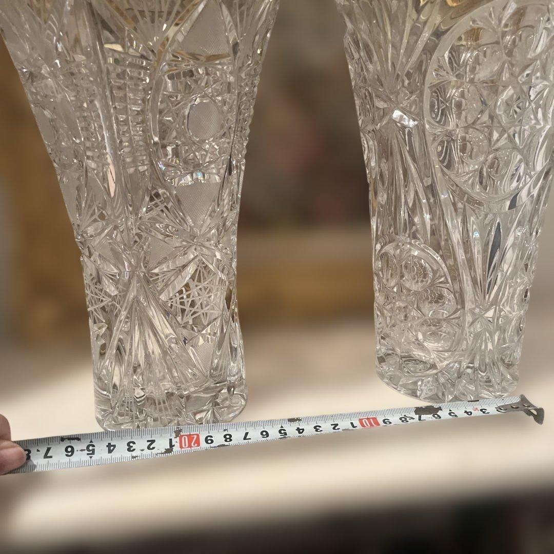 ボヘミヤ　花瓶　セット