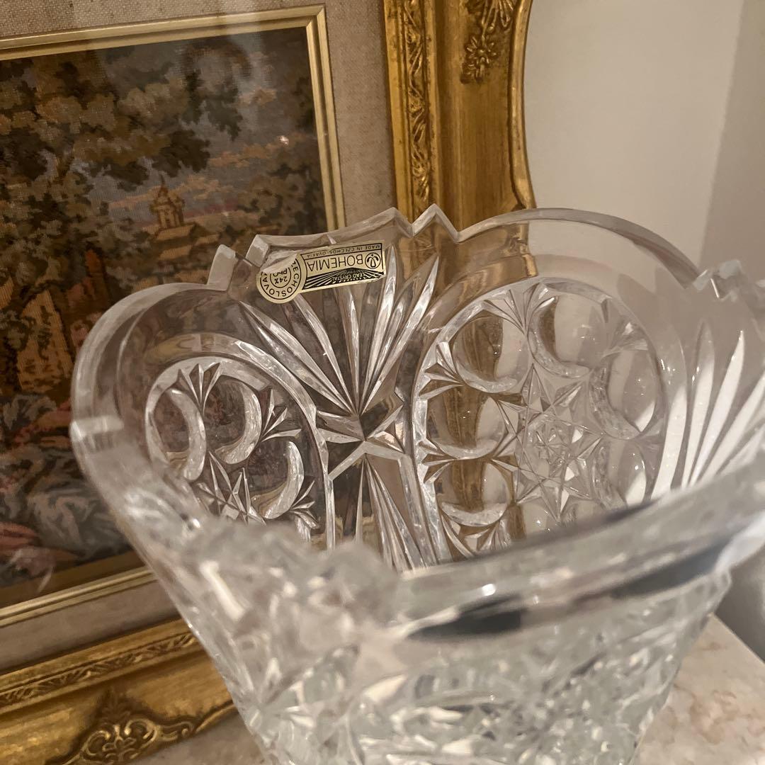 ボヘミヤ　花瓶　セット