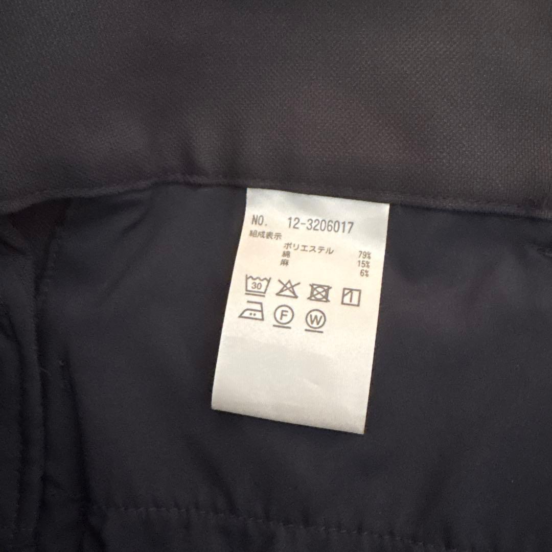 プラステ　リネンブレンド　ジャケットパンツ　セット　ネイビー　S