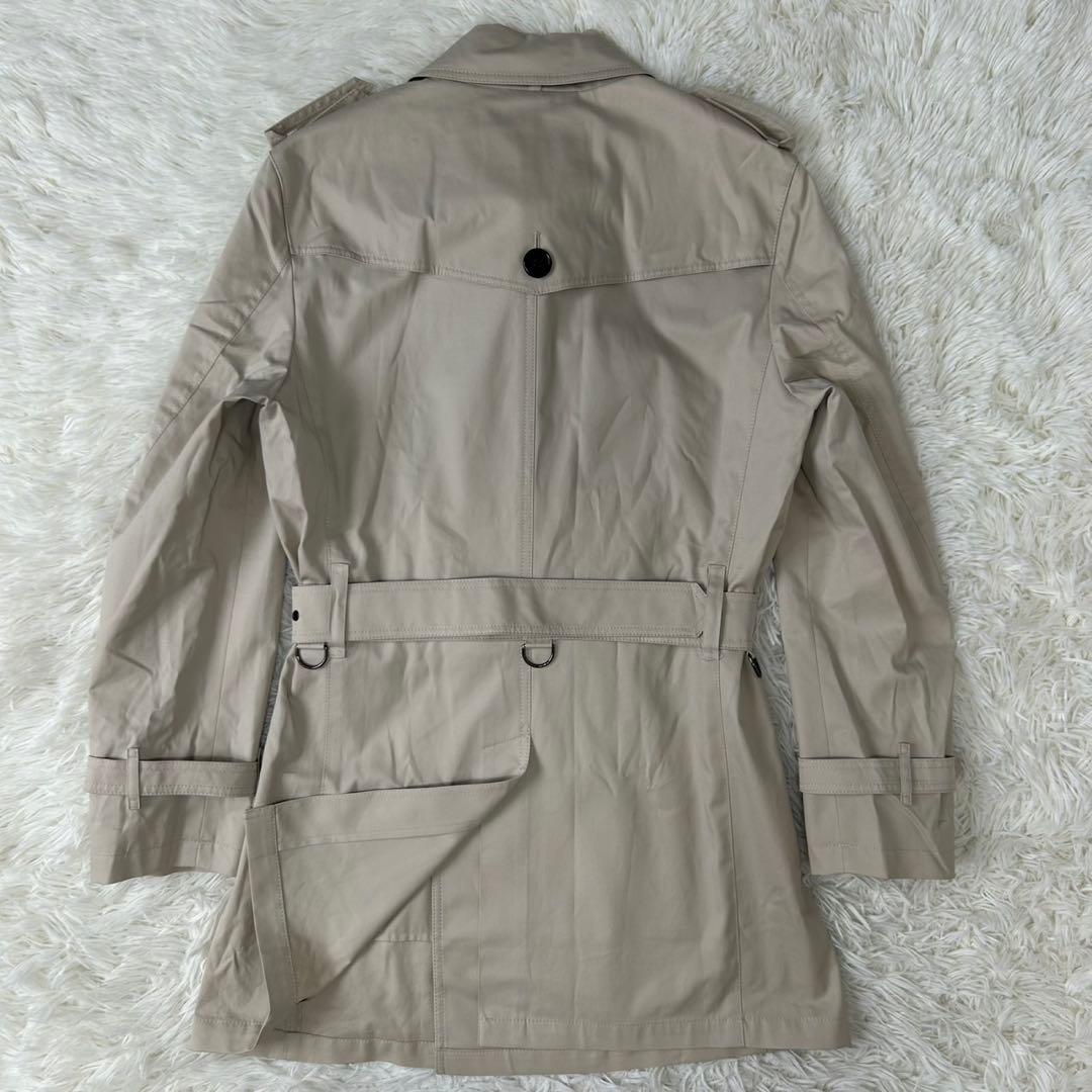 【極美品/L】バーバリーブラックレーベル トレンチコート ノバチェック ベルト