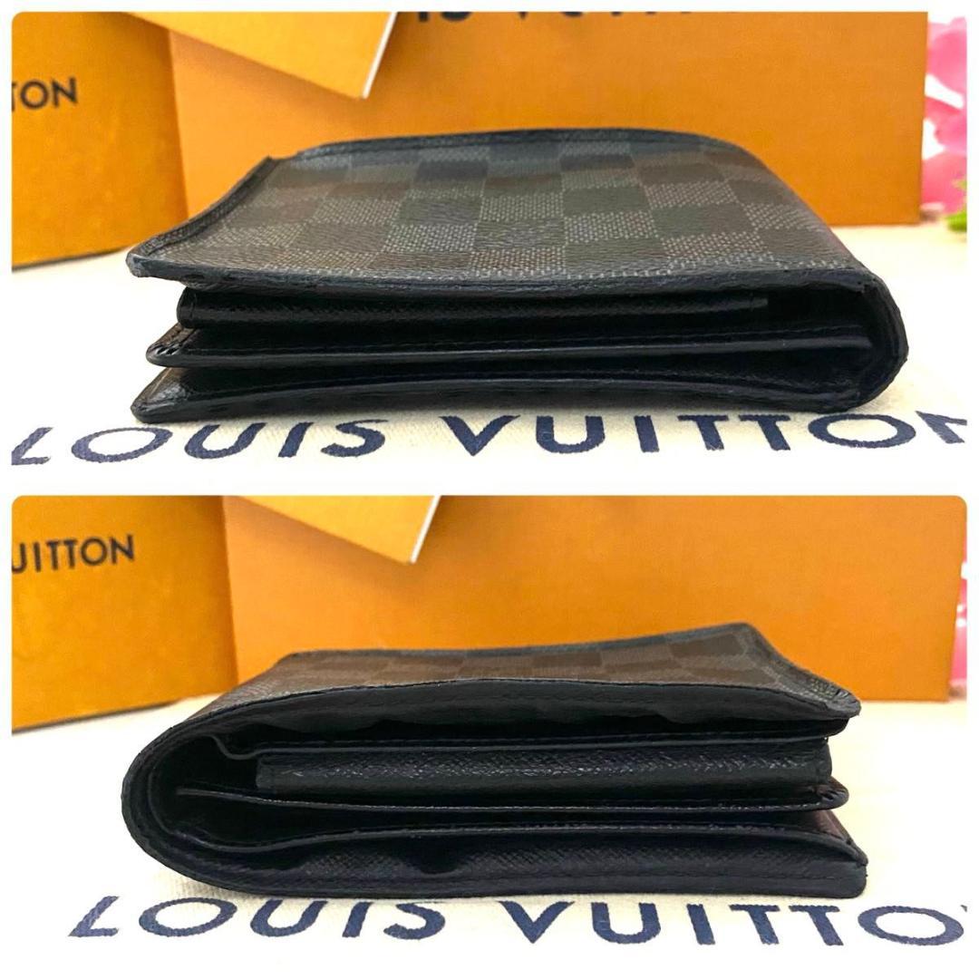 ルイ ヴィトン◎ポルトフォイユ フロリン 二つ折り ダミエ グラフィット 黒