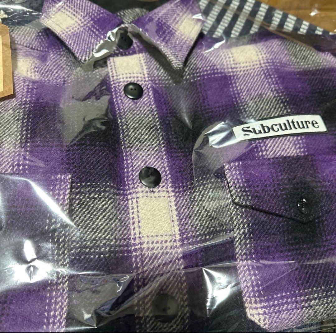 SUBCULTURE OMBRA CHECKJACKET PURPLE 1サイズ
