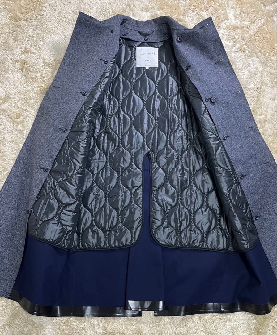 美品 マッキントッシュ × HYKE ゴム引き ライナー ステンカラー コート