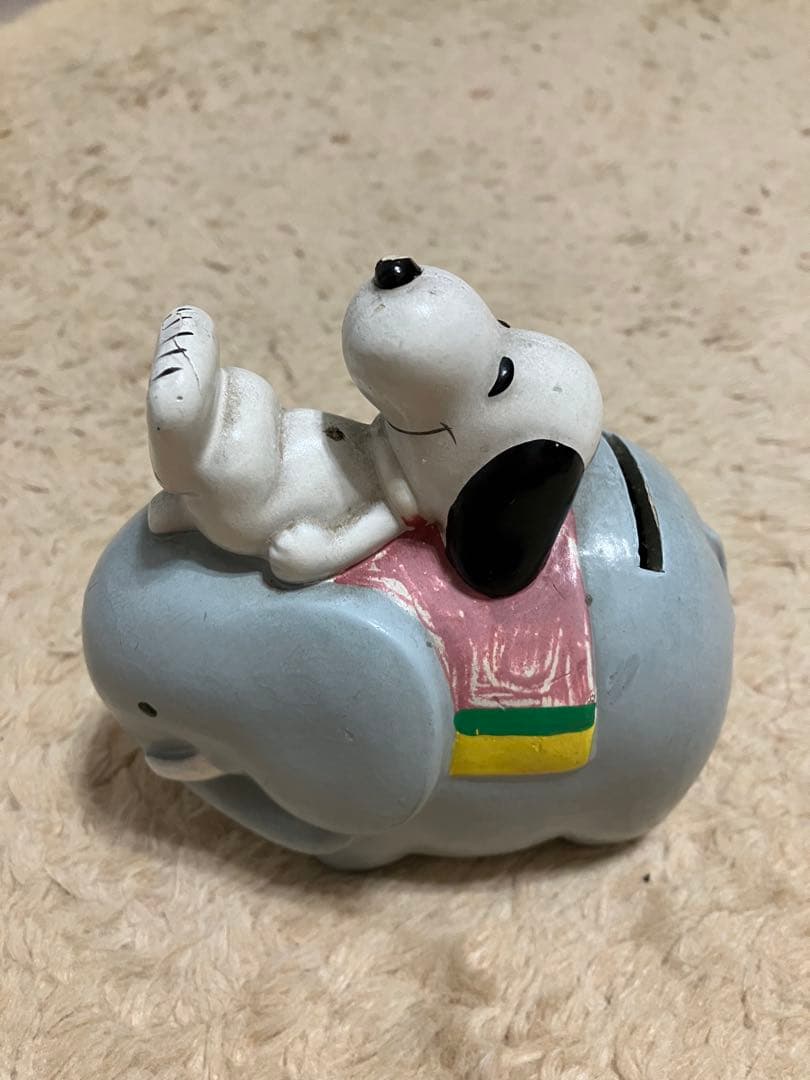 70’sDeterminedスヌーピーアニマルシリーズ貯金箱のセット