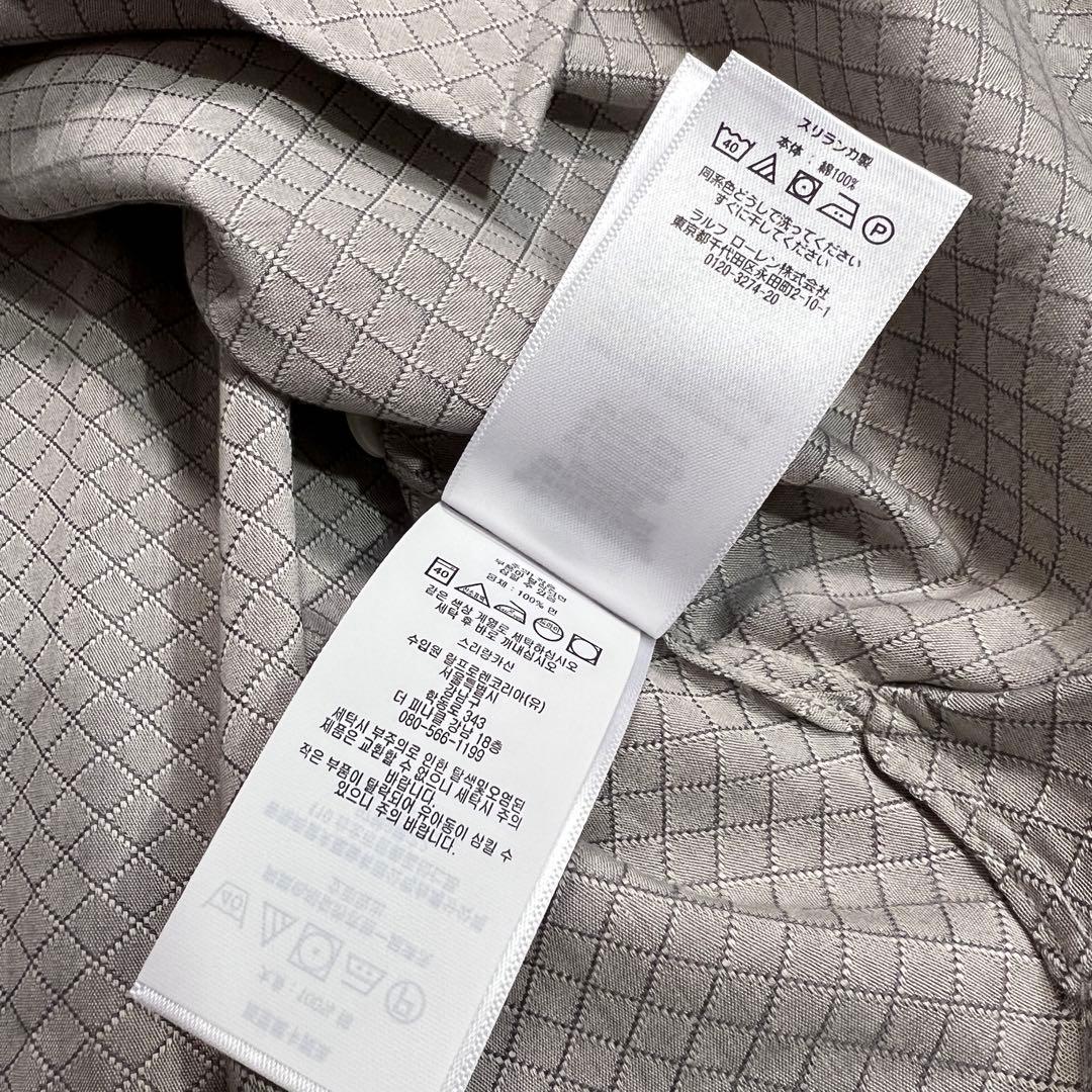 【極美品】RRL コットンレギュラーカラーシャツ ダイヤモンドパターン L/16