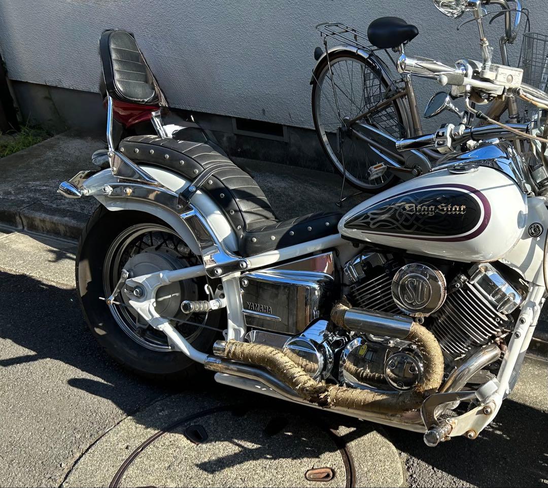 ドラッグスター400 イージーライダース カスタムコブラシート ブラック レザー