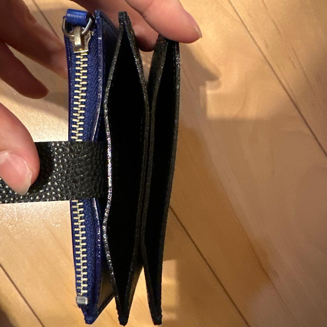 未使用 TOGA TOO トーガトゥーレザー 財布 二つ折り財布 黒 青