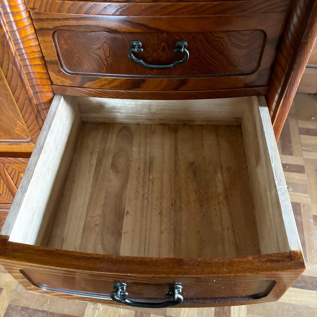 【直接引取限定】茶箪笥 和風 レトロ 箪笥 飾り棚 和箪笥