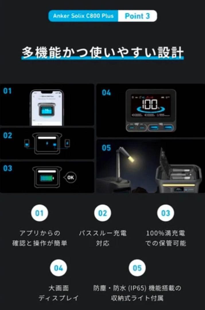 発電機・ポータブル電源 Anker C800 Plus Portable PowerStation
