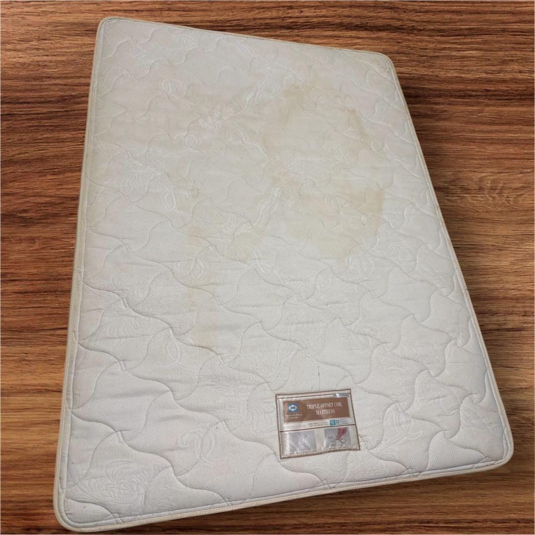 【sealy トリプルオフセットコイルマットレス】ダブル アイボリー