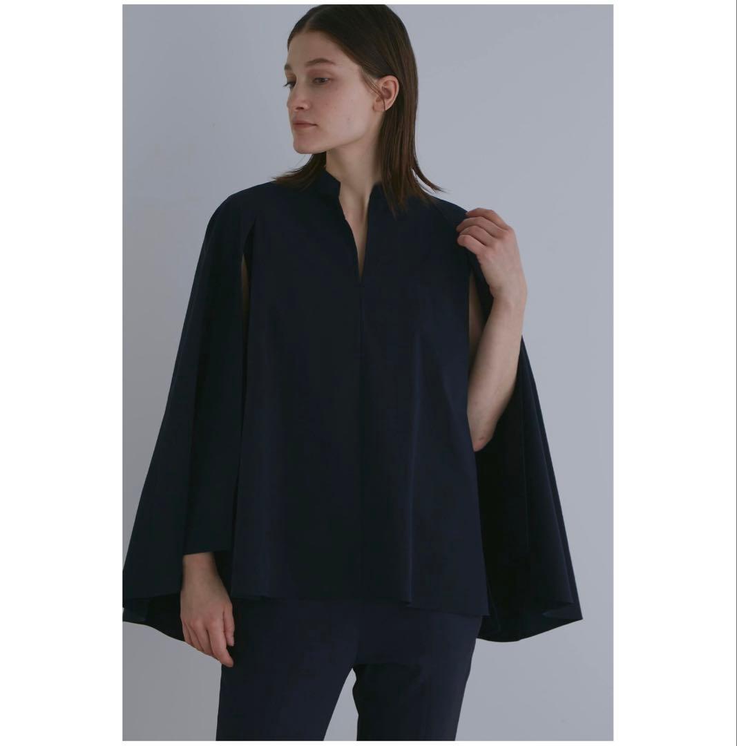 新品　2025年　ルフィル　ブロードケープブラウス