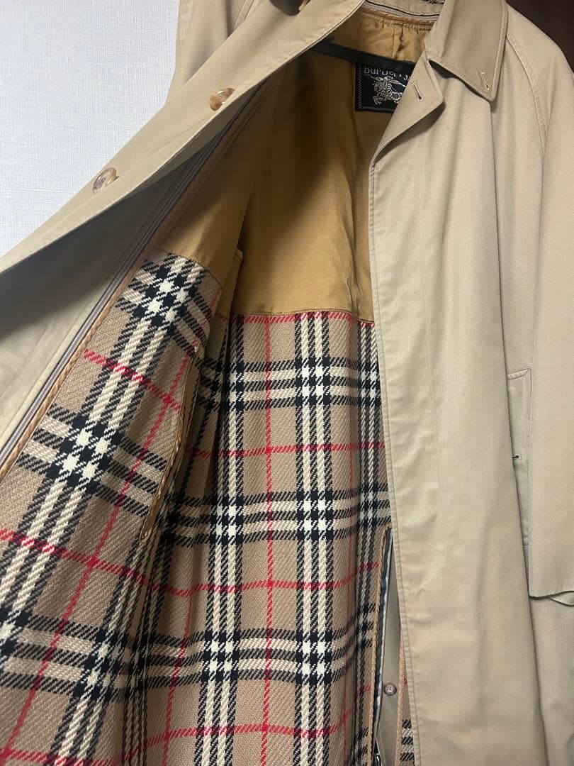 Burberry ベージュ ステンカラーコート　ライナー付き　ヴィンテージ
