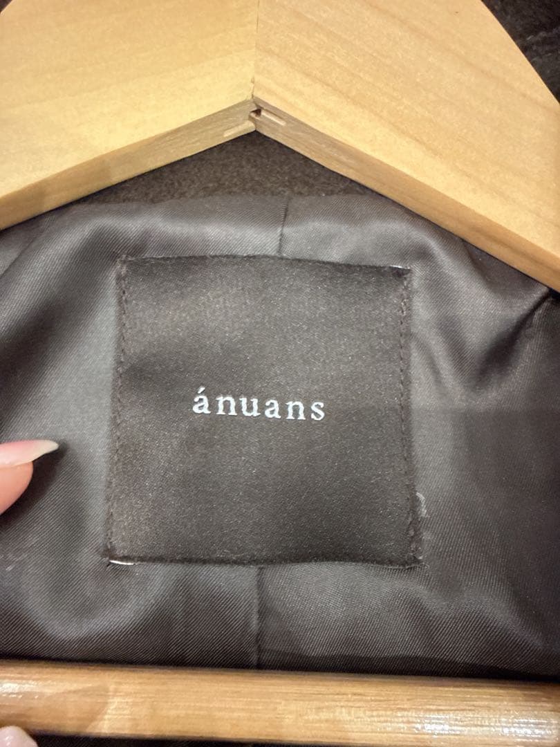 anuans アニュアンス ウールトレンチコート S ブラウン