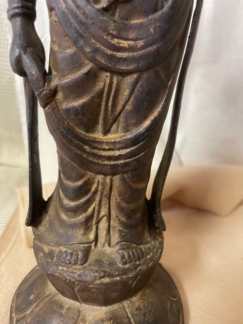 観音菩薩像　鉄工芸　アンティーク